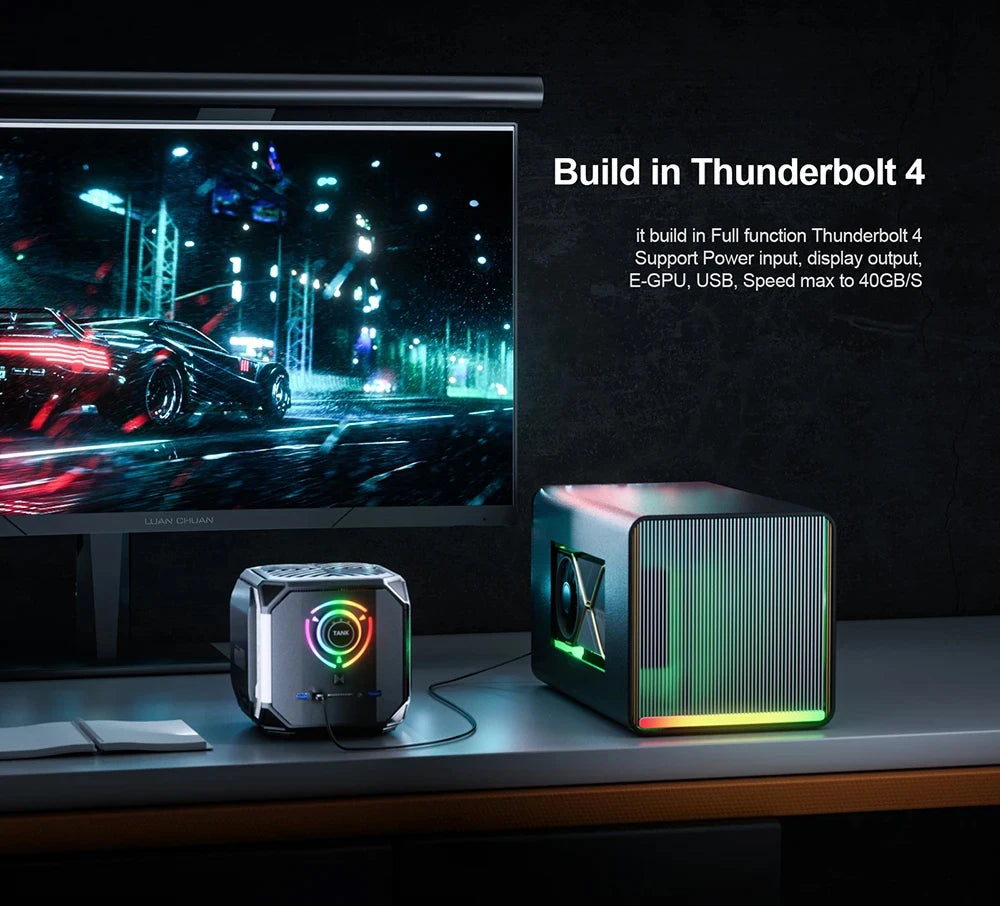 TANK Gaming Mini PC Nvidia RTX3070 16G lntel Core I7 12700H Office Dedicated Desktop Computer PCIE 4.0 Wifi 6 BT5.0 RTX3060 12G