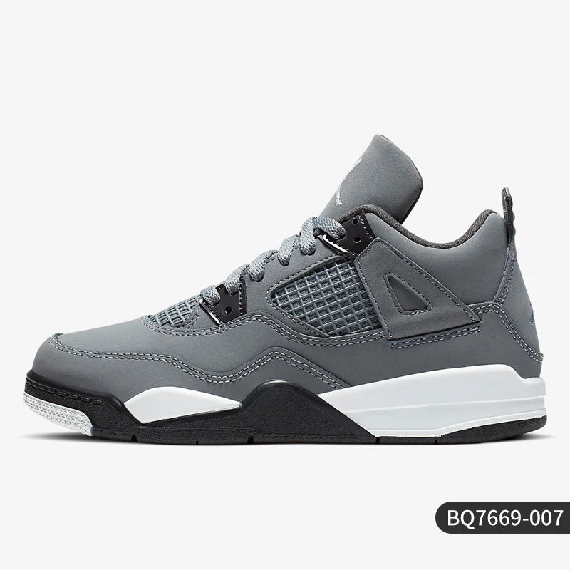 Nike genuine AIR JORDAN 4 RETRO (PS) replica children's sports shoes BQ7669-007