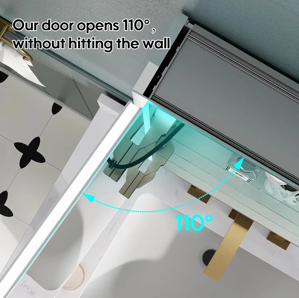 48" X 30" LED Medicine Cabinet with Mirror, 3X Magnifiying Mirror Cabinet, Defogging/Dimmable Bathroom Mirrored, Customized