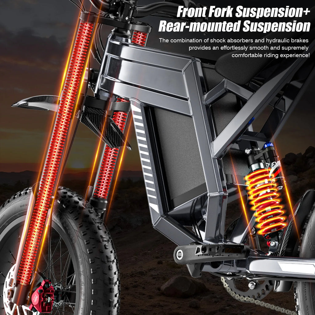 S900 Off-road Electric Bike 1500W60V30Ah All-terrain Motorcycle Parameters Suitable for Urban Mountain Riding,E bike for Adult
