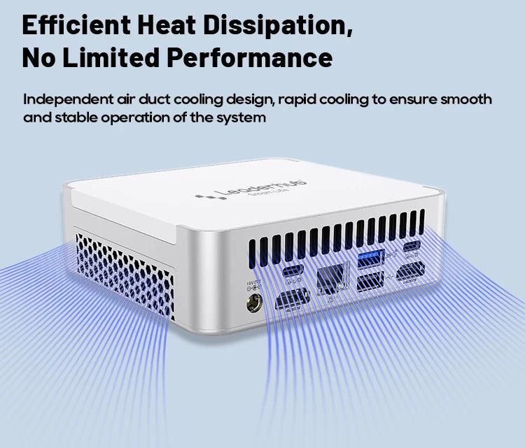 Leaderhub Mini Gaming PC Manufacturer 16GB 32GB Ram 2TB SSD Fanless Portatif Sfp Gaming Rtx Mini PC Core I7 I9 With DVD ROM