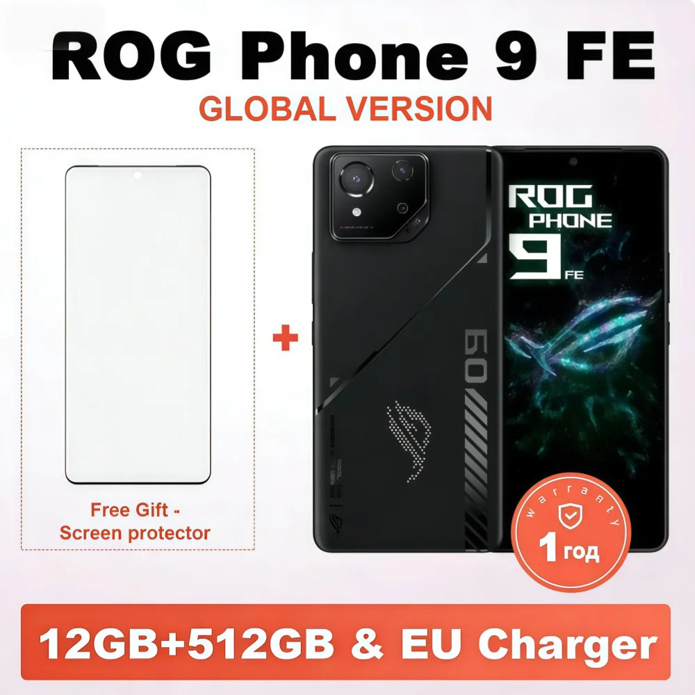 ASUS ROG Phone 9 FE Global Version 5G Gaming Phone Snapdragon 8 Gen 3 6.78" 185Hz AMOLED Display 50MP Sony IMX890 65W Charging