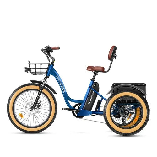 E-310 Plus Folding Electric Trike 750W 48V 20Ah 3 Wheel E-bikes