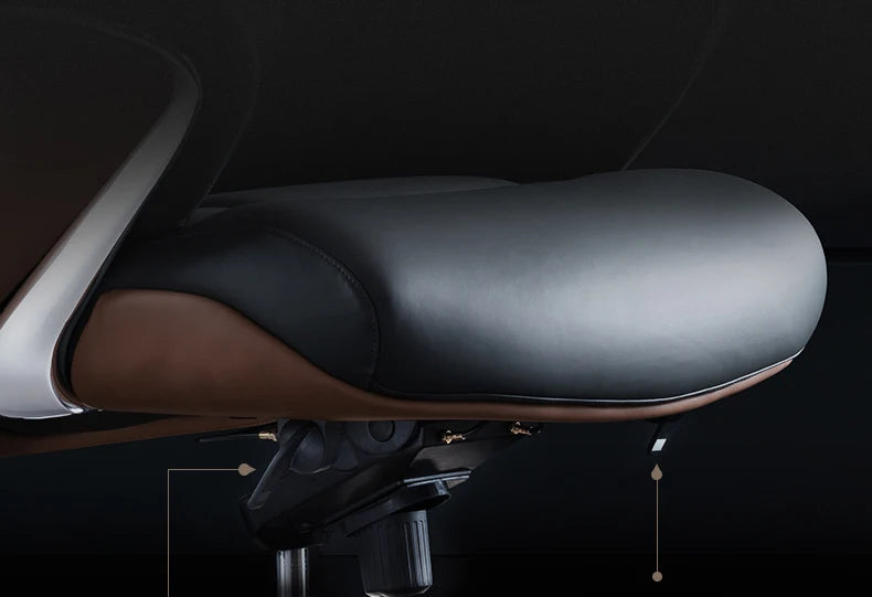 Italian Light Luxury Chiar Leather Boss Office Cowhide Comfortable President Chair Swivel Computer Silla Oficina Furniture