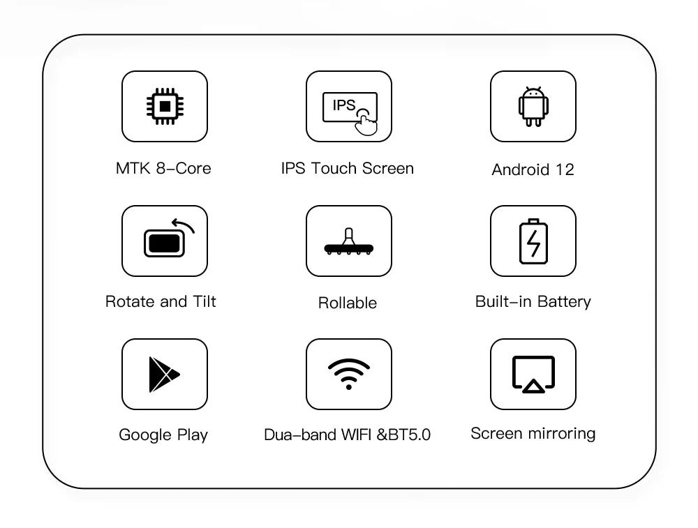 Floor Standing Smart Tv 21.5 Inch 6GB+128GB Touch Screen Display Smart Tv With Build in Battery and Moveable Base Portable TV