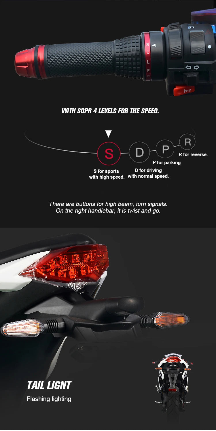 2026 Apollo new modelV6 High-Performance Electric Racing Motorcycle 10kW Hub Wheel Motor 72v 120ah Lithium Battery New 200km Ran