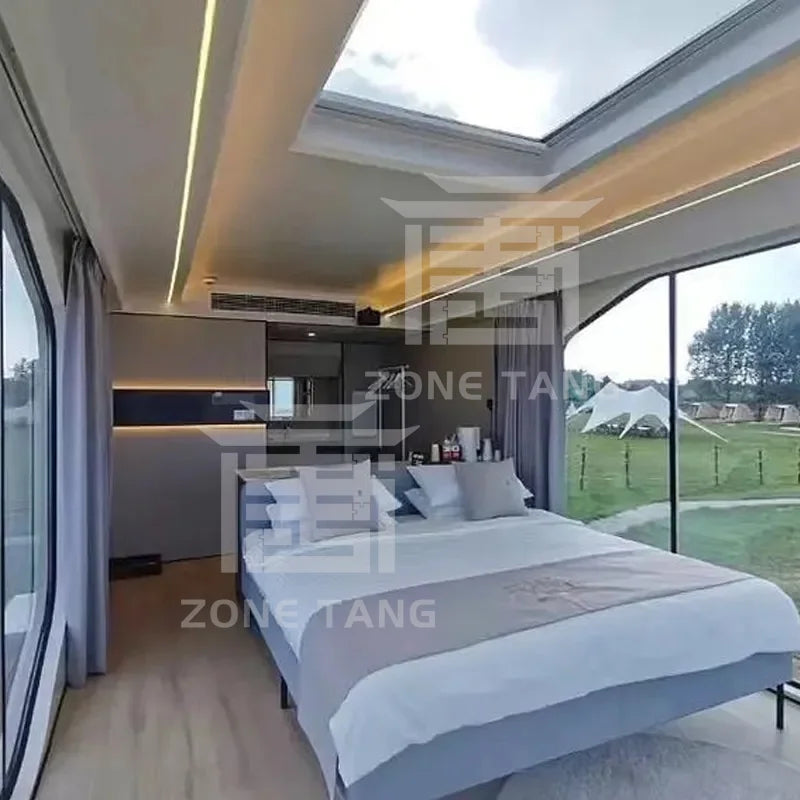 Double Wide Homes For Sale Prefabricated Homes Villa Steel Frame House Space Capsule Home Double Wide Modular Homes Glass Houses