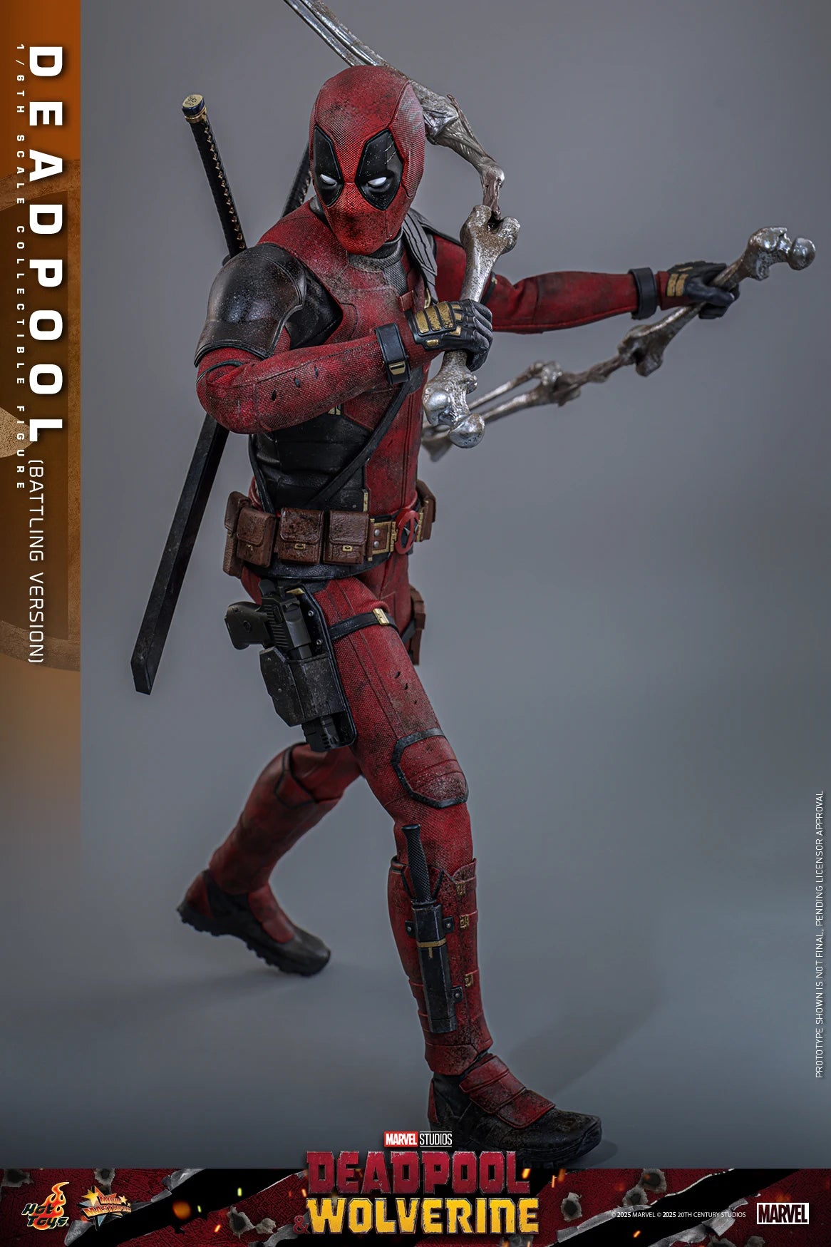 New Original Marvel Deadpool Wolverine MMS782 Battle Damage Version Action Figure Toys Gifts Collection