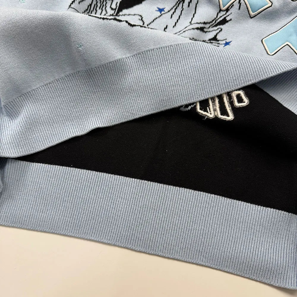 Heavyweight Anime Character Y2K Style Oversized Knitted Sweater Couple Loose Autumn Winter Overhead Knitted Pullover