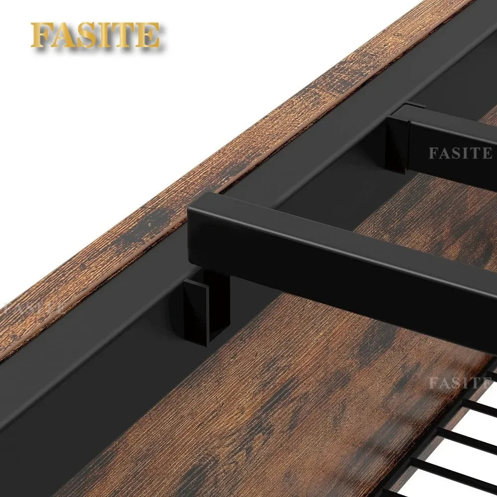 Queen Size Bed Frame, 4 Drawers And Heavy Strong Metal Support Frames