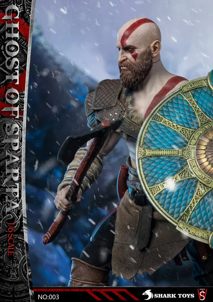 SWTOYS Original Spartan Warrior, God of War Series Kratos Anime Action Figure Model Toys Movable Model Ornaments Gifts Fo Boys