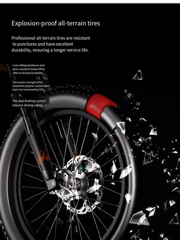 52V 1000W Carbon Fiber E-Bike Mid-Drive Electric Bicycle with 21Ah Lithium Battery Wide-Tire 9-Speed Eco-Friendly Bike