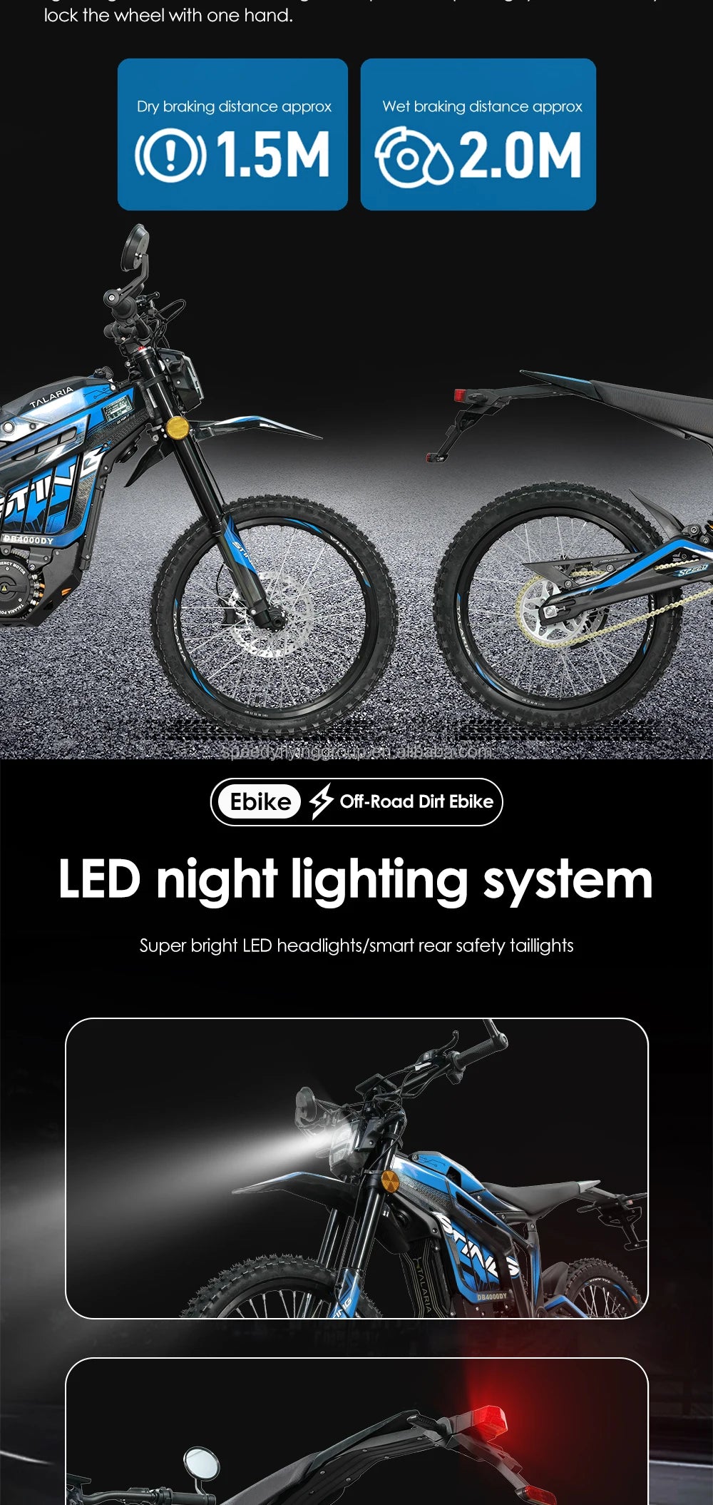 TALARIA 60V 8000W Middrive Ebike 45AH Powerful E Dirt Bike 2024 Fashion Electric Dirt Bike Adult Off-Road Motorcycle Road Legal