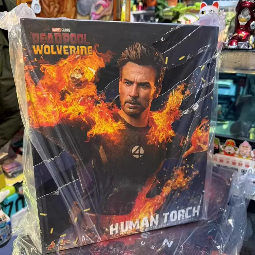 Hottoys MMS789 Marvel Human Torch Action Figure - Collectible Detailed Movie Model Deadpool & Wolverine Adult Collectors Item
