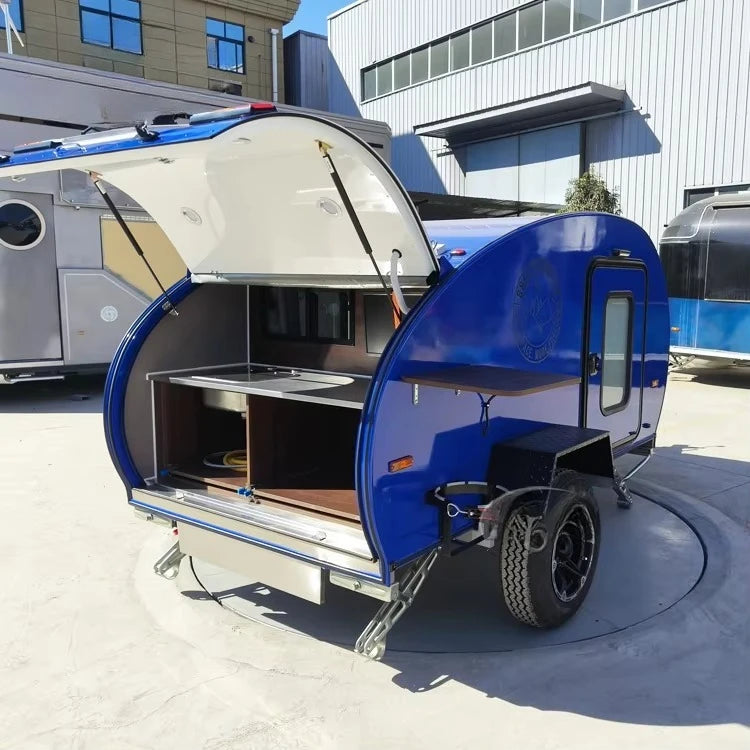 off Road Car House Mini Teardrop caravan Camping Rv Camper Van Trailer Travelling Motorhome Campervan for Sale
