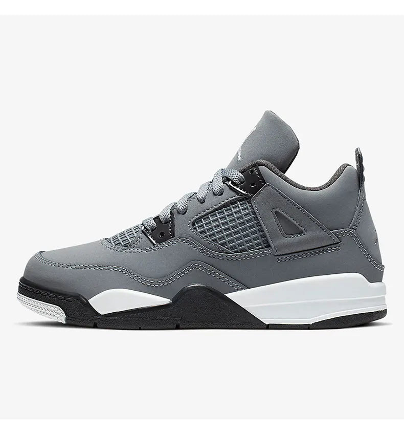 Nike genuine AIR JORDAN 4 RETRO (PS) replica children's sports shoes BQ7669-007