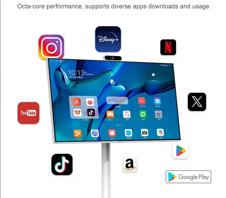 Mobile Tv 21.5 27 32 Inch Facebook Tiktok Ins Video Player Lcd Touch Screen Rotatable Portable Tv With Bluetooth Remote Optional