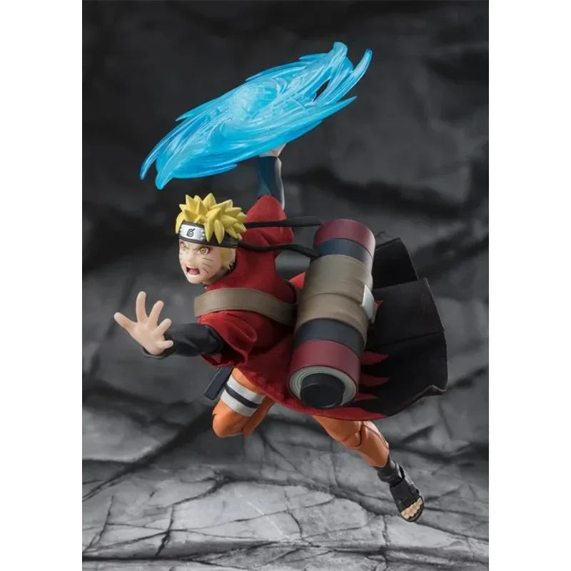 Original Bandai Naruto S.H.Figuarts SHF Uzumaki Naruto Sage Mode Savior of Konoha In Stock Anime Action Figures Model Toys