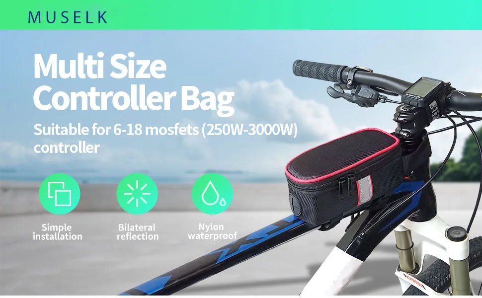 Electric bicycle large capacity waterproof controller bag/pouch, Ebike conversion kit parts controller waterproof storage bag