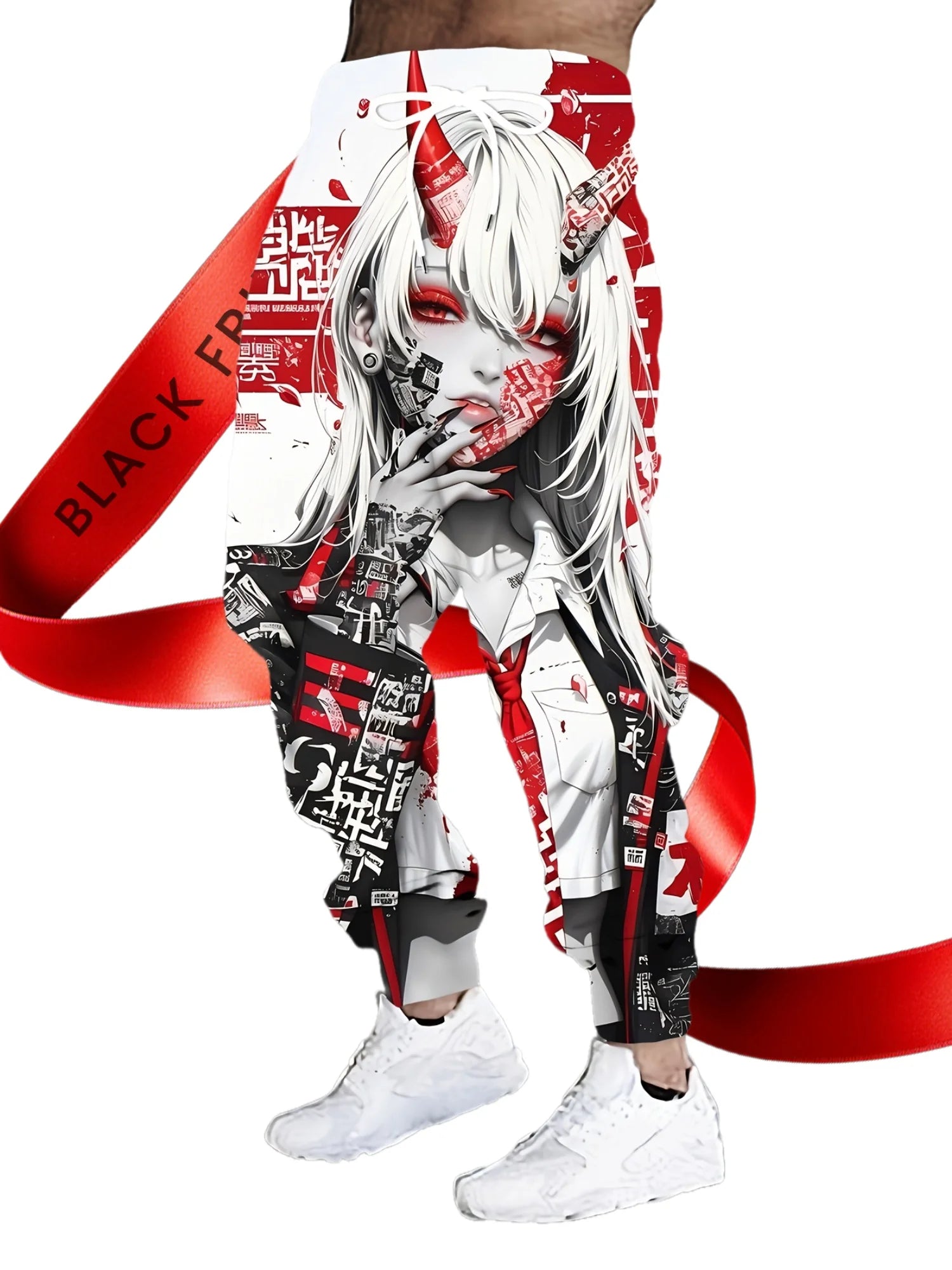 Men's 3D Anime Print Sports Pants, Casual Sports Pants, Adjustable Drawstring Waistband, Slim Fit Sweatpants  Autumn/Winter