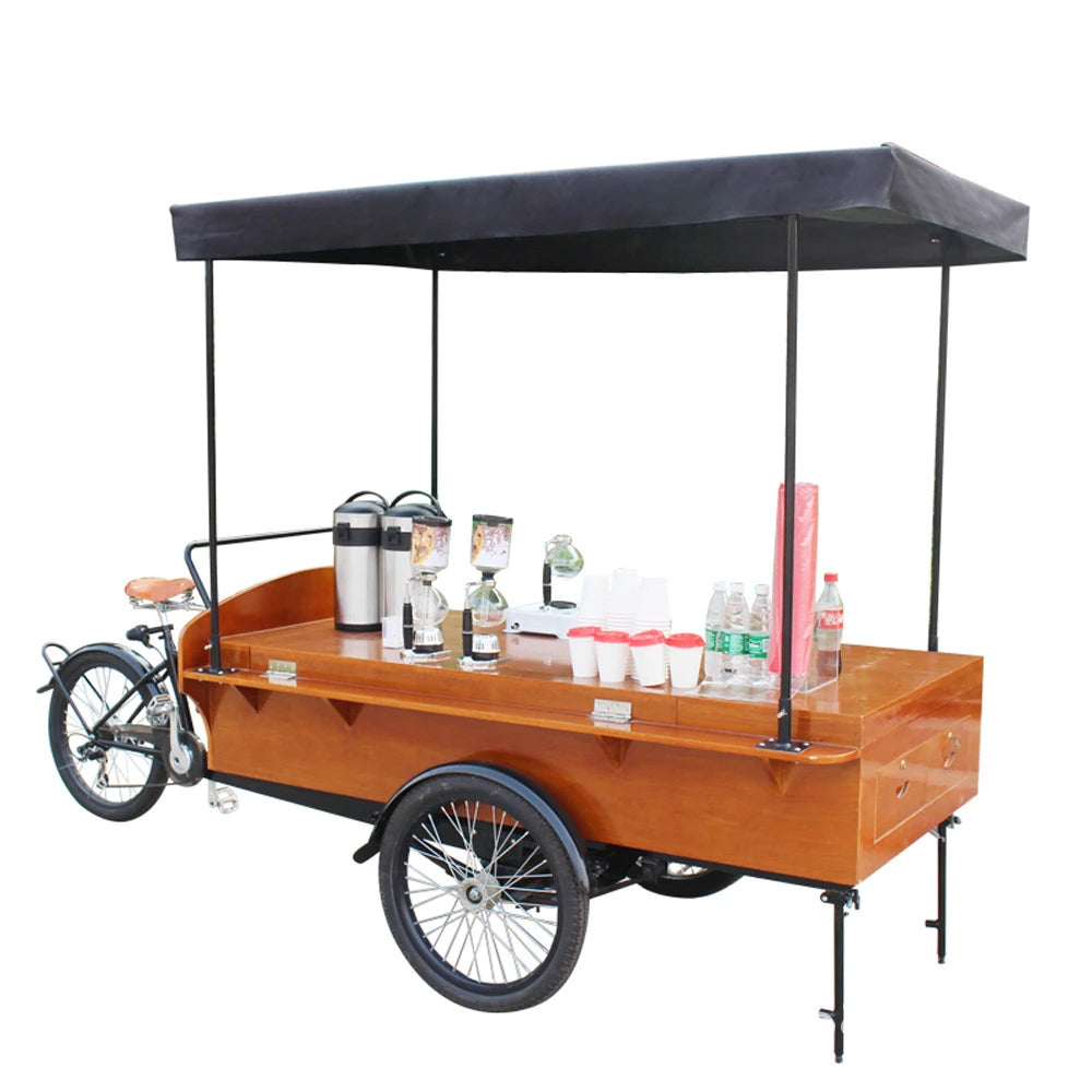Three Wheel Coffee Bike High Load Capacity  Electric Tricycle