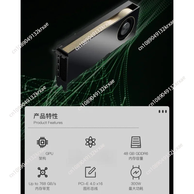 48GB RTX A6000,  High-tech workstation graphics card   4 DP high-performance graphics card