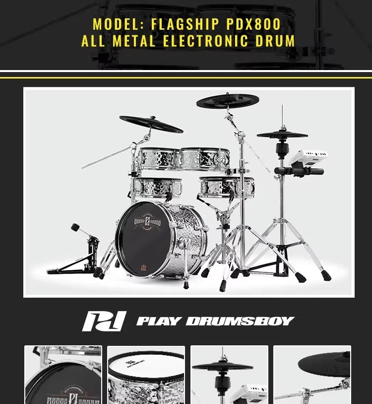 PD Electronic Compact Portable 10/12 Inch Double Layer Metal Mesh Pads OEM Bass Drum For Stage Studio Use Wholesale