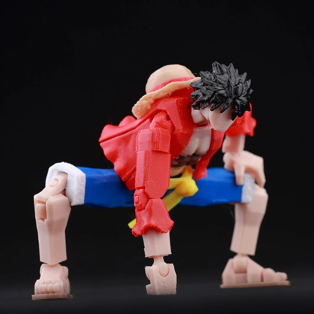 9L3D Printed Anime One Piece Naruto Demon Slayer Dummy13 Lucky T13 Movable Shapeshift Action Figures Mannequin Toys Collectors