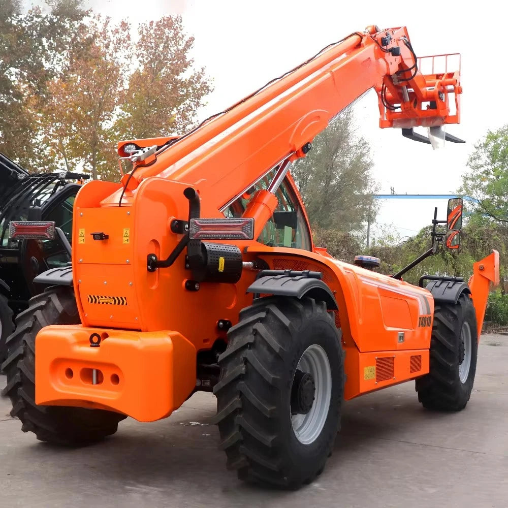 New Euro5 3.5 Ton Hydraulic Truck 4WD Diesel Telescopic Forklift Telehandler AC Cabin Rough Terrain Manipulador
