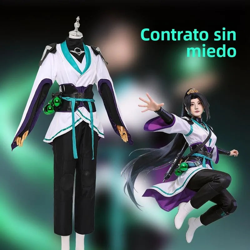 Valorant Game Cosplay Costume Full Set Female Sage Uniform Clothing Gaming Anime Festival Cosplay Props Accessories