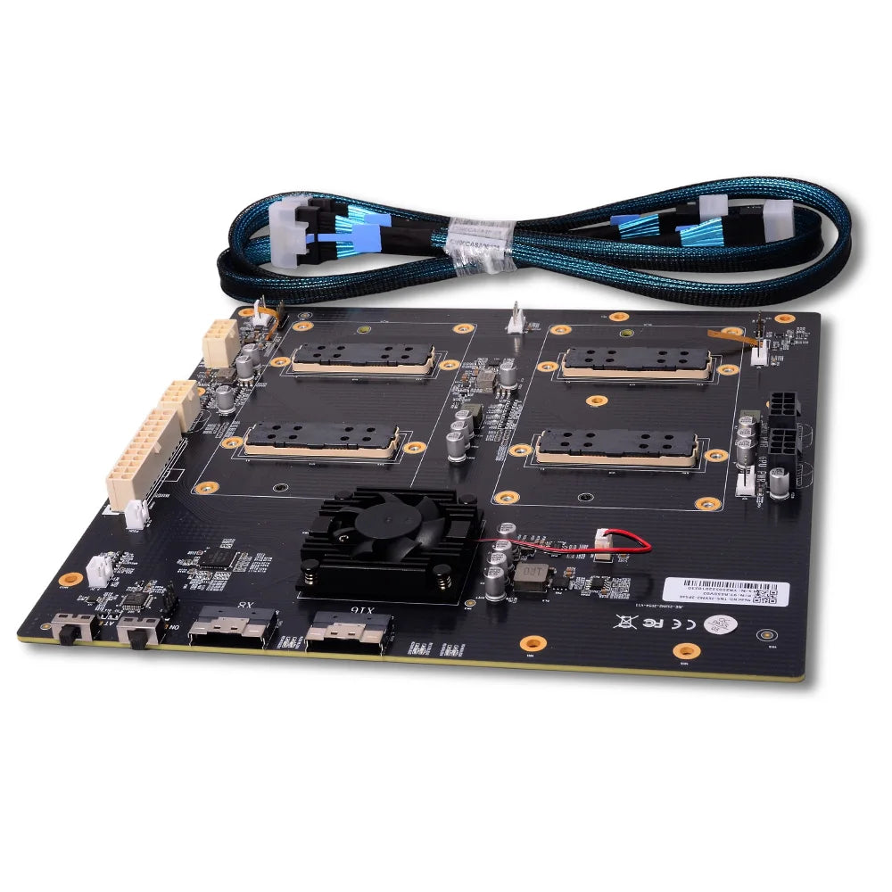 SXM2 for NVIDIA V100 GPU Adapter Board Card NVLink 300G 4-Port 4‑Way / Dual-Card Dual-Channel Pass-Through Expansion Backplane