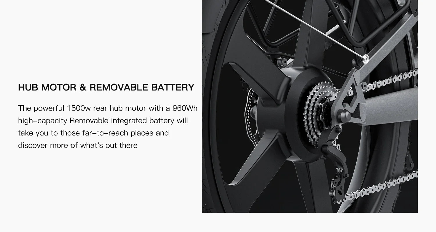 COSWHEEL T26 Electric Bicycle 1500W Ebike Powerful motor 48V25AH lithium battery adult Electric Bike 26*4 Inch Fat Tire E-bike