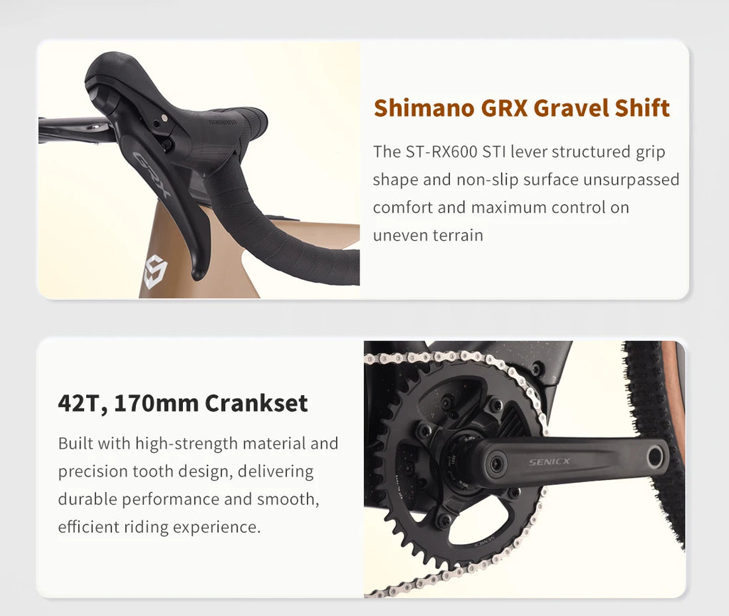 SAVA E-BIKE Carbon Fiber Gravel Electric Assist Bike 36V 10AH Battery with 120km Range Features SHIMAN0 GRX ST-RX600 Groupset