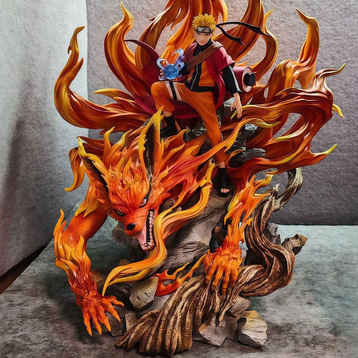 41cm New NARUTO Anime Figure Uzumaki Naruto Peripheral PVC Model Scene Statue Desktop Decorate Ornaments Birthday Gifts Toys