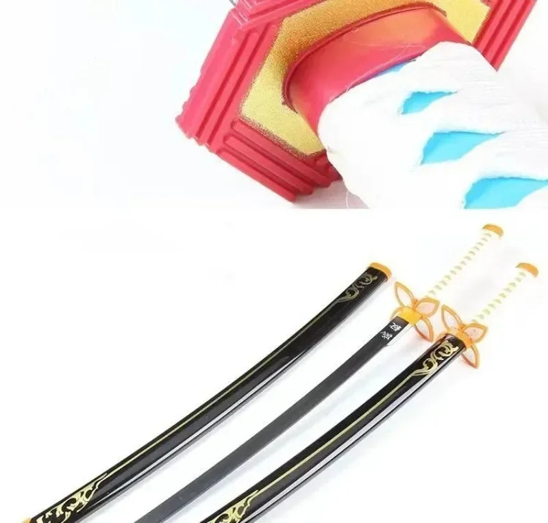 40inch Bamboo Katana Anime Cosplay Costume Prop Large Safe Ninja Knife Blade Real Size Japanese Original Samurai Sword Toy Gift