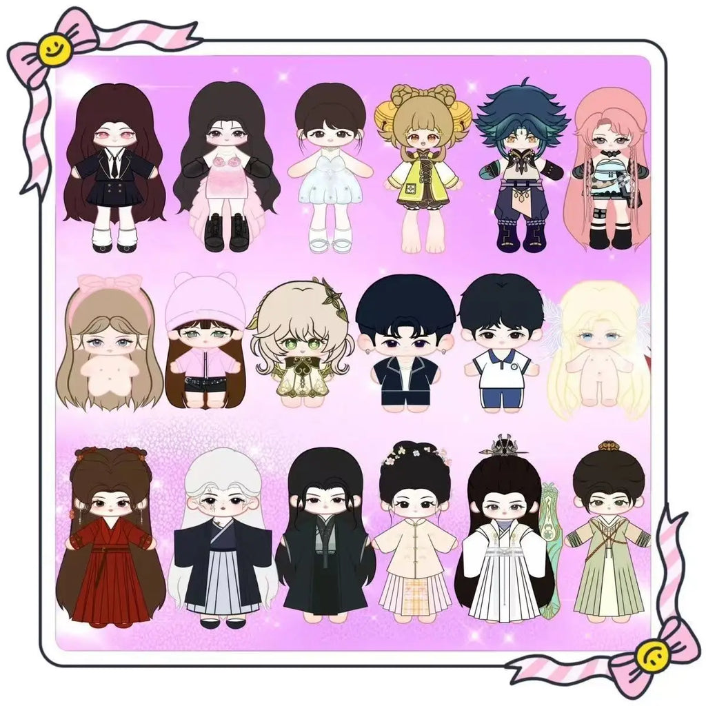 Customization Dress Up Cotton Stuffed Toys 20CM Anime Attributes