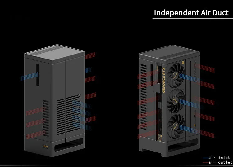 CNC ALLUMINIUM XIKII INDUSTRY ProArt FF04 ITX Gaming Case PC Vertical Under 10 Liters COMPUTER CASES ONLY
