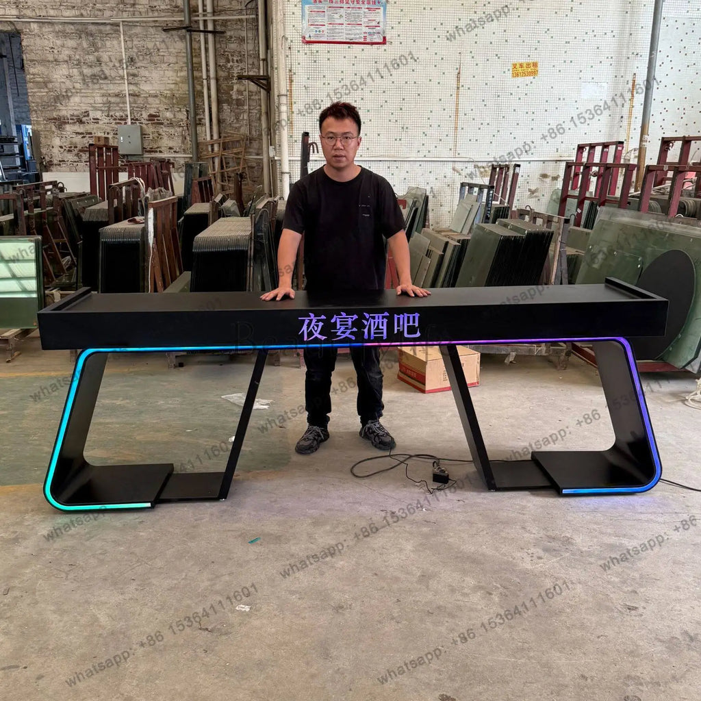 yj9 KTV bar DJ table DJing table Slow shake bar Voice-activated LED light-emitting disc player shelf can be moved