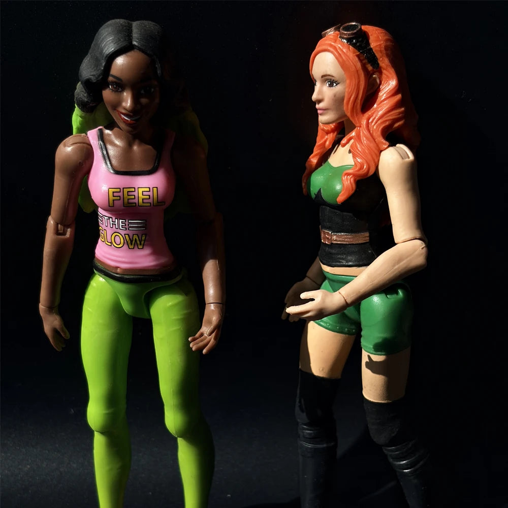 Female WWE AEW Action Figure Wrestling Championship Display Collection Figure Model With Movable Joints Toys Kids Christmas Gift