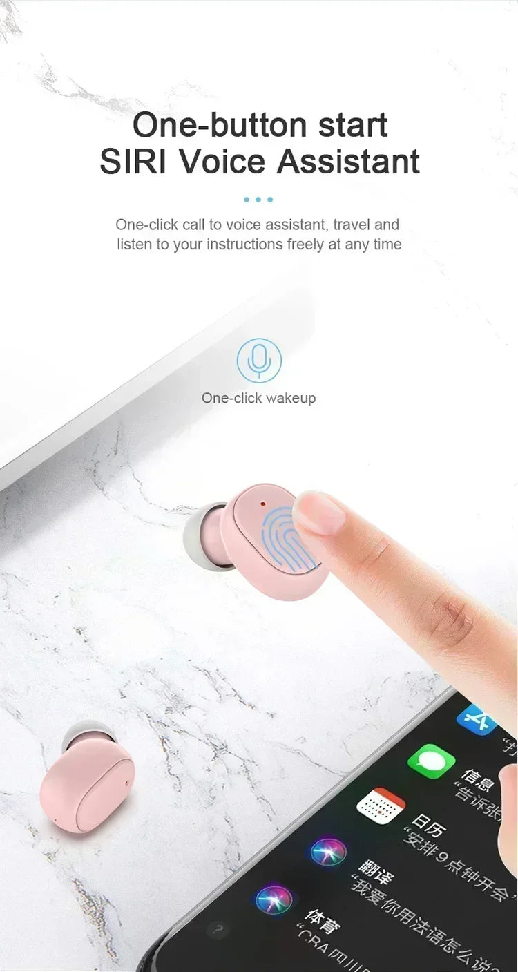 TWS Bluetooth Earphones Wireless Bluetooth Headset Noise Cancelling Headsets With Microphone A6S Headphones for SmartPhone