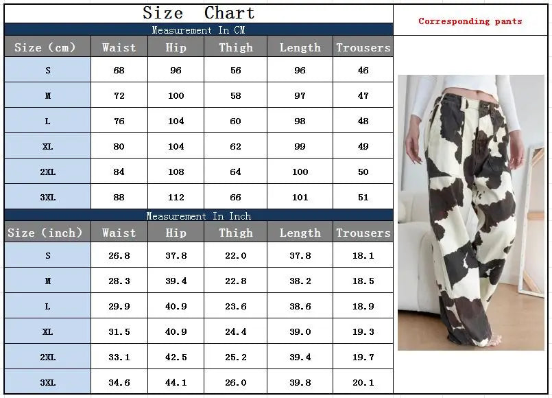 2024 Ropa Y2K Fashion Cow Pattern Baggy New Jeans Pants For Women Designer Clothes Straight Cotton Korean Casual Lady Trousers