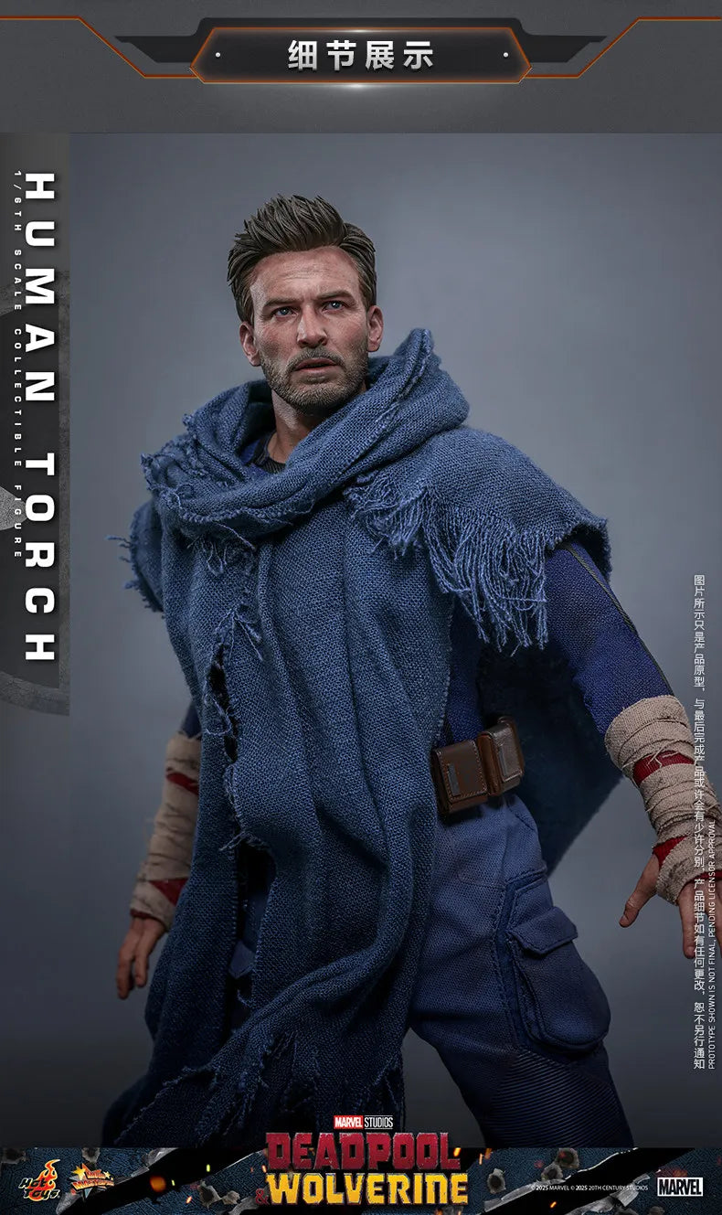 Hot Toys Deadpool & Wolverine Human Torch Mms789 1/6 Scale Collectible Figure Anime And Movie Merchandise Perfect Holiday Gift