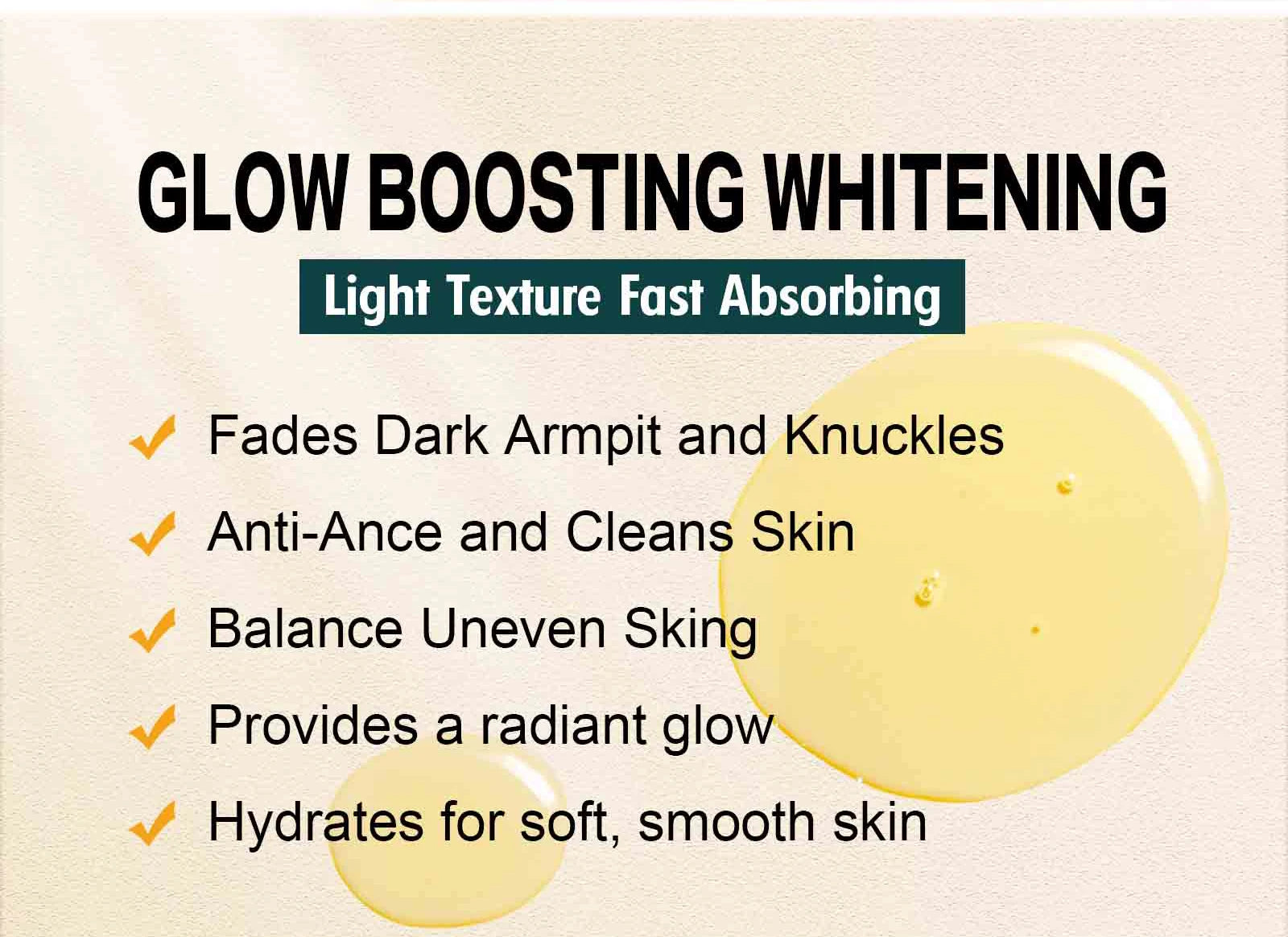 WK JALY Turmeric Glow Essential Body Oil, Moisturizing, Whitening, Fades Dark Armpit, Knuckles, Anti-Acne, Balance Uneven Skin