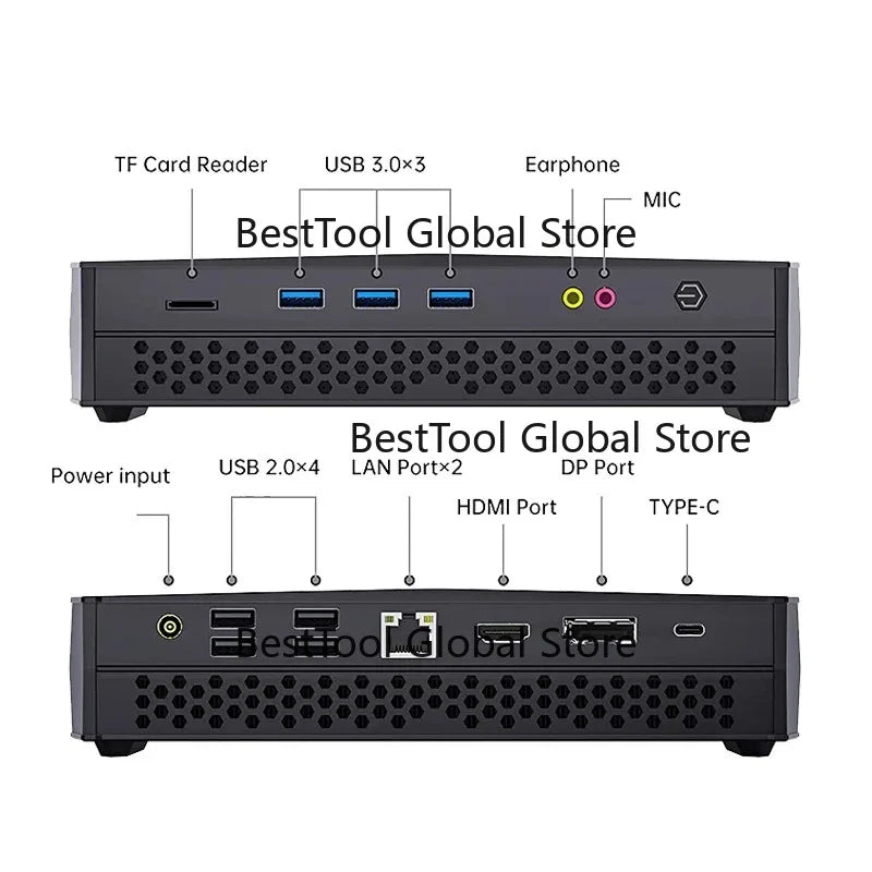Por-le 11Th Gen 8Ram Nuc Nvme 64Gb Ram 2Tb Ddr4 Gamer Game Office Station In-Tel In-tel Core I9 11900H Gaming Mini Pc