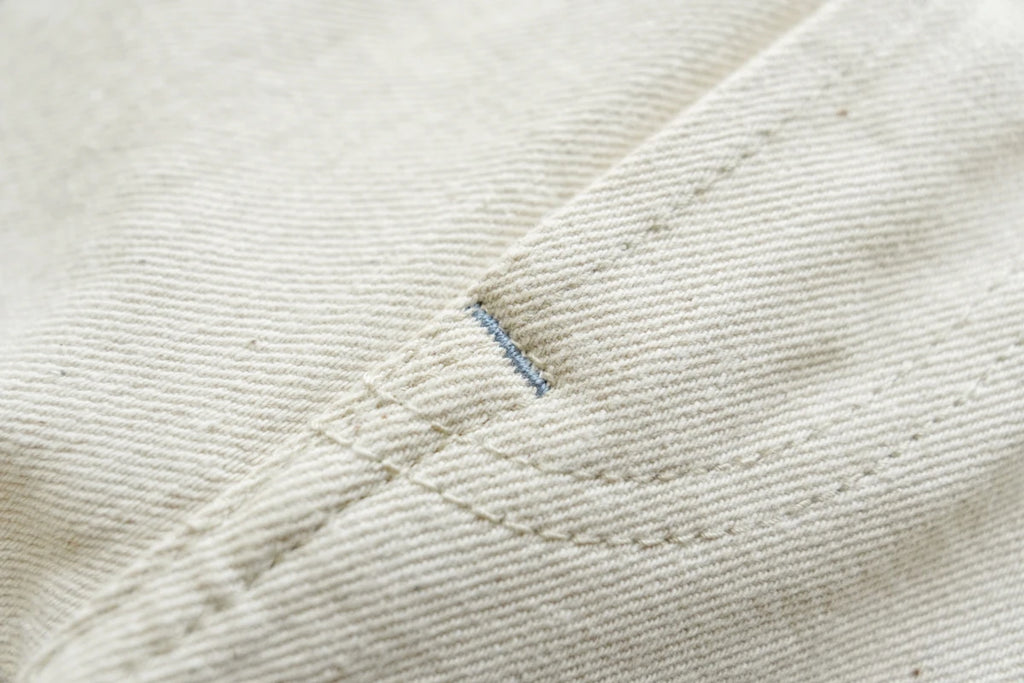 Sauce Zhan Mens Jeans Selvedge Denim White Jeans Regular Fit hight rise  14 Oz One Wash