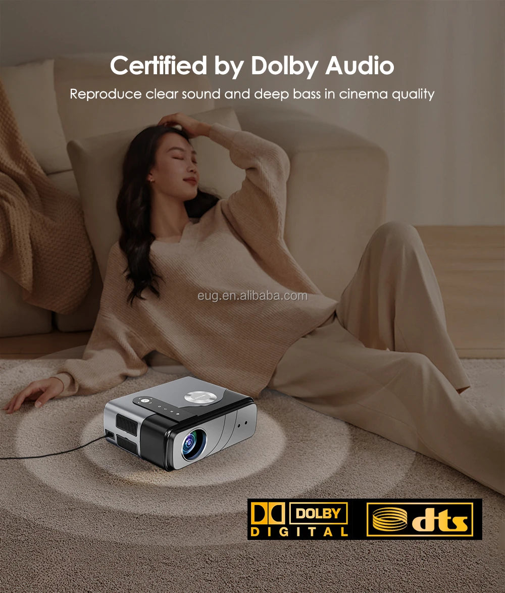 For Android 11 Smart LED Beamer Full HD Screen Video 1080P Mini LCD Home Smart Projector