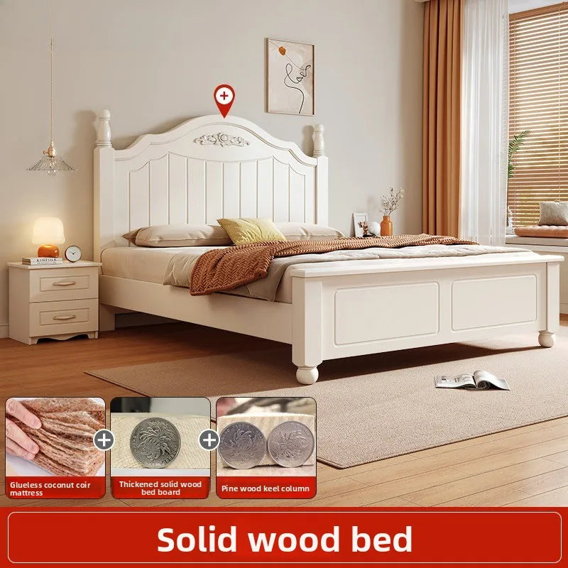 wooden single bed household simple 180x200 modern bed frame comfortable minimalist muebles para dormitorio bedroom furniture