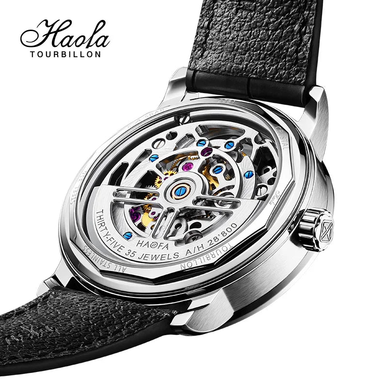 Haofa Flying Tourbillon Mechanical Man Watch 2261 Sapphire Automatic Tourbillon Men Watches Intangible Heritage Enamel Oriental