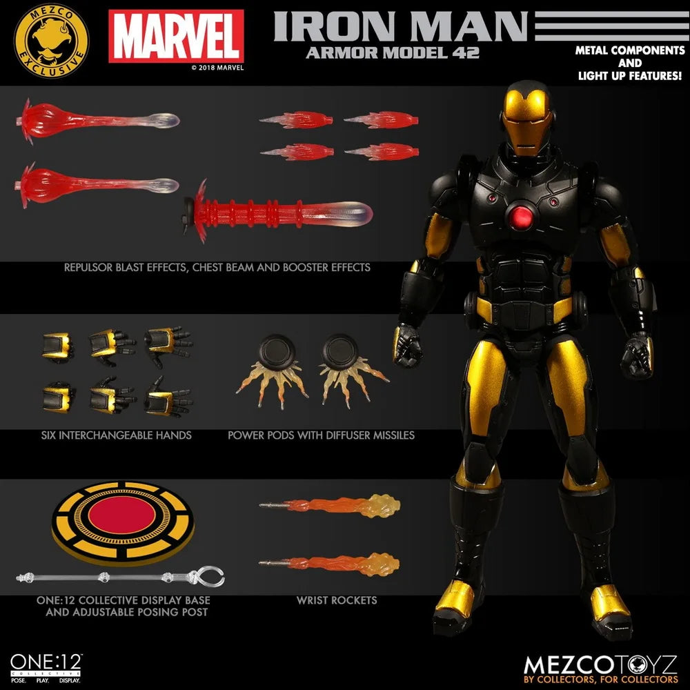 Golden Standard Mezco Original 1/12 Finished Product Movable Exquisite Figurine Marvel Anime Toys Model Festival Gift for Boys