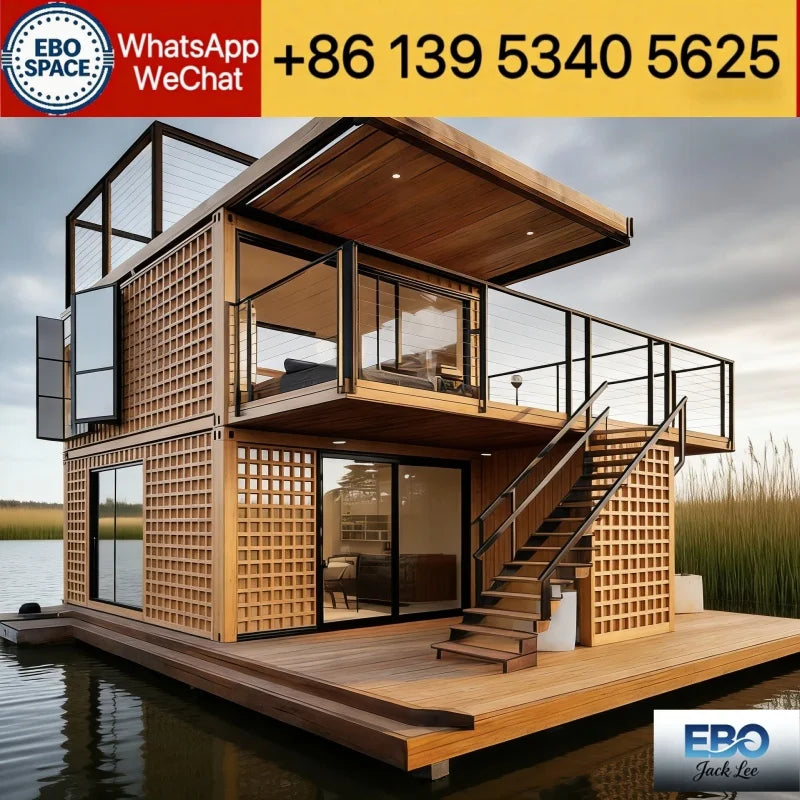 20ft Folding Capsule Cabin Multi-Bedroom Prefabricated House Customized Long-Life Luxury Mobile Container